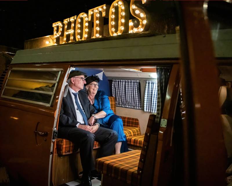 Divertissement dans photobus lors d'événement d'entreprise